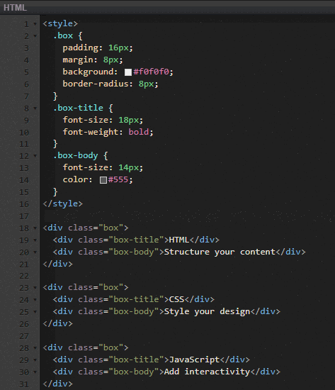 Code Folding and Matching Bracket Highlighting in the editor